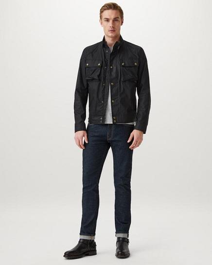 Veste Cirée Belstaff Homme Racemaster Noir Coton France QM8534620